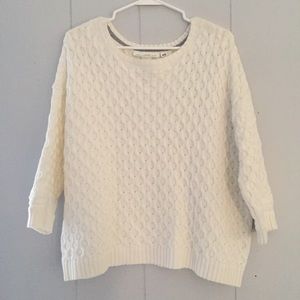 LOGG HM White Cable Knit Sweater Women